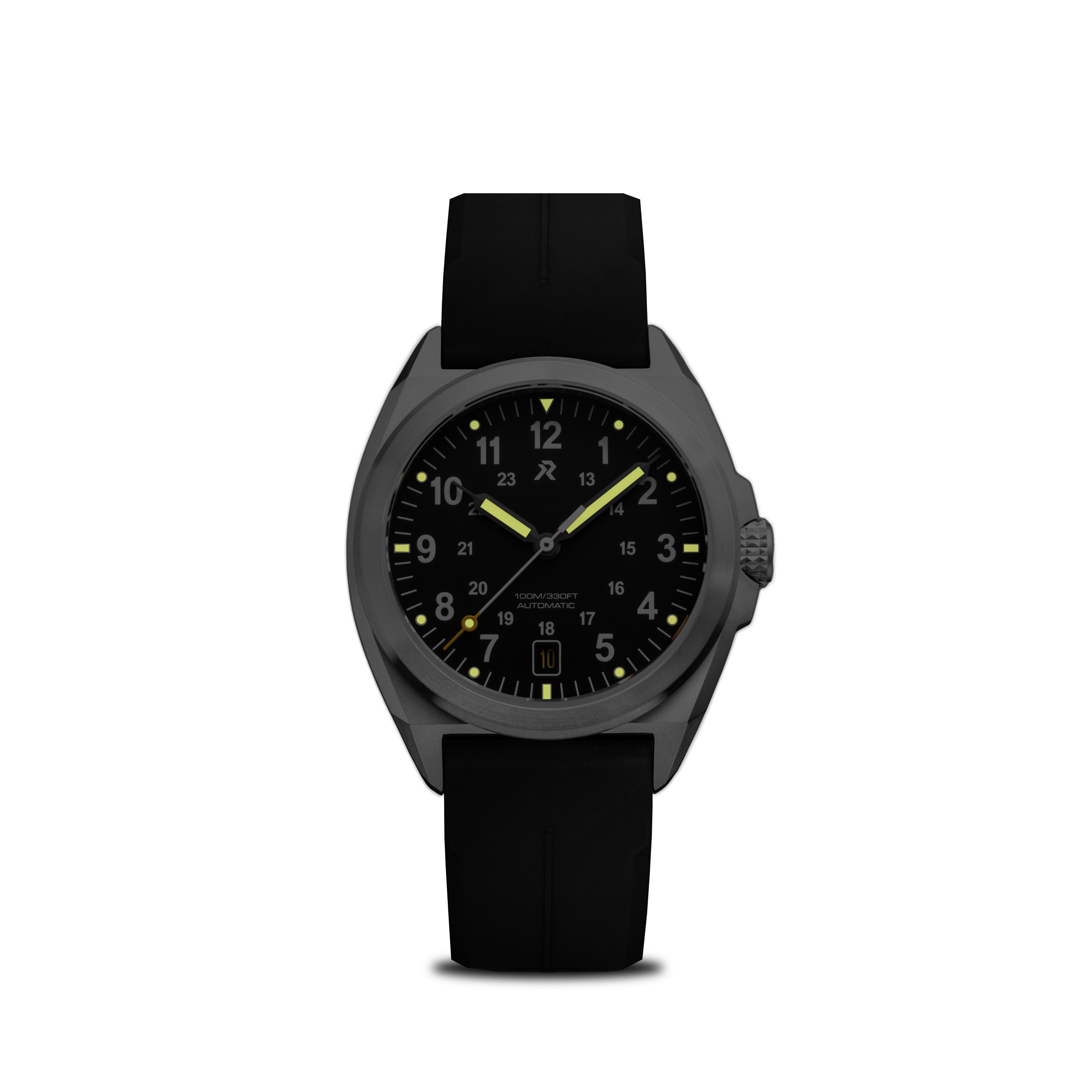 VALOUR 38 - Carbon Black – RZE Watches